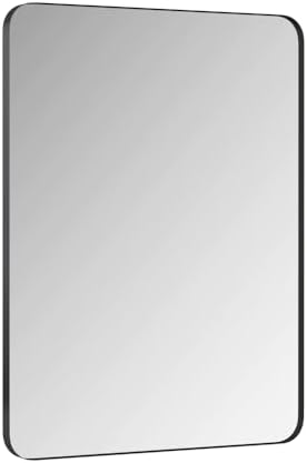 30x40 Inch Black Metal Framed Wall Mirror