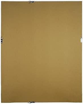 Head West Blue Linear Print Distressed White Raised Lip Double Framed Mirror 1