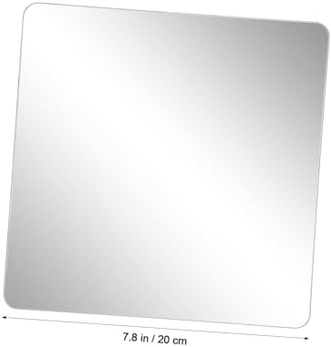 4 Self-Adhesive Square Mirrors 20x20cm Black Wall Mirror Tiles No Tools Needed