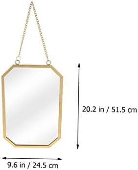 LABRIMP Wall Hanging Iron Mirror for Bedroom Bathroom