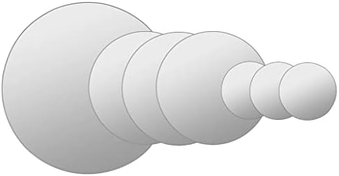 7 Piece Frameless Round Glass Mirror Set for Home Decor