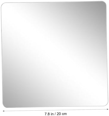 4 Pack Self Adhesive Mirror Tiles Black 20x20cm for Wall Decor