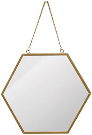 ULTNICE Round Antique Metal Glass Wall Mirror