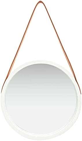 Teenpull Round Wall Mirror with Wood Frame 157 in Diameter