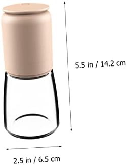 COLLBATH 150ml Glass Pepper Salt Set with Manual Grinder and Storage Bottle