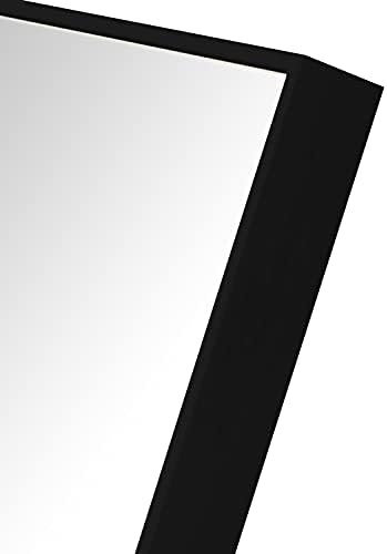 H-A 40X24 Black Thin Frame Wall Mirror