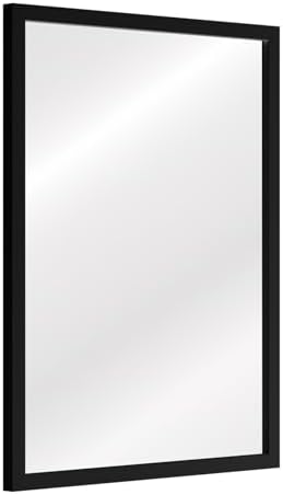 Black Large Bathroom Wall Mirror Set of 2