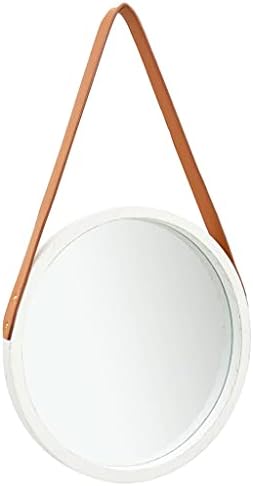 Teenpull Round Wall Mirror with Wood Frame 157 in Diameter