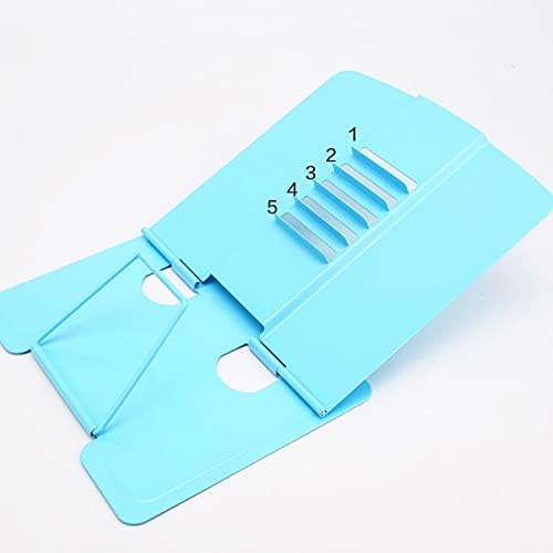 Yuidaaavzz Adjustable Metal Book Stand for Reading 8x7x8 Inch Blue