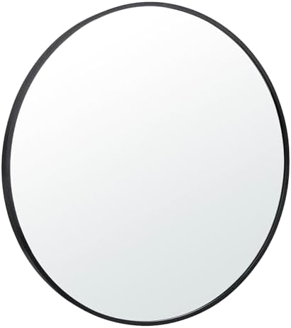 Smartxchoices 24 Inch Round Mirror with Metal Frame