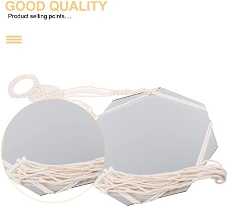 JOEBO Rustic Macrame Mirror Wall Art