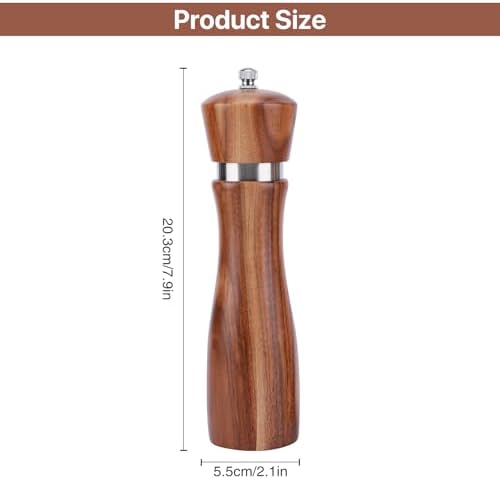 Powstro Wooden Salt and Pepper Grinder Set