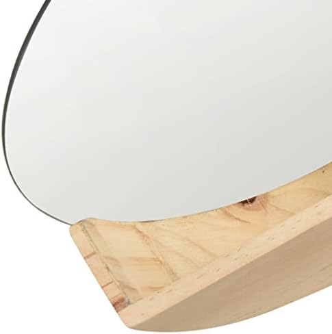 Wall Mirror with Storage Compartment 138 Round Pinewood Design