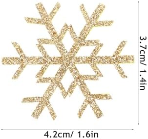 EXCEART 30Pcs Embroidered Snowflake Patches Christmas DIY Appliques