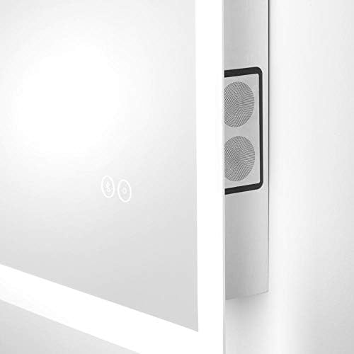 Homewerks LED Mirror with Bluetooth Speakers Frameless Vanity