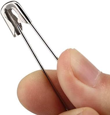 50PCS 3In Stainless Steel Safety Pins with Sharp Ends