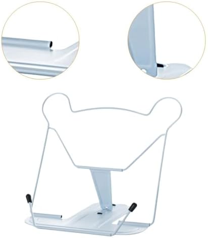 Harayaa Metal Book Stand Portable for Cookbooks and Magazines Blue