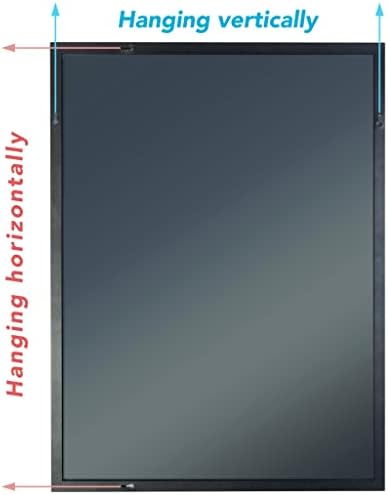 DAIEAR 24 X 32 Black Wall Bathroom Mirror With Metal Frame