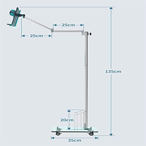 Floor Standing Book Rack with Rotating Light Stand