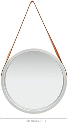 Retro Wall Mirror with Strap 167 Silver 1
