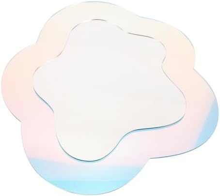 Pink Wavy Cloud Shape Wall Mirror Decor