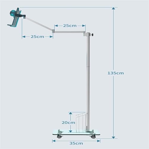 FKTHYO 360 Rotatable Floor Tablet Stand with Lights