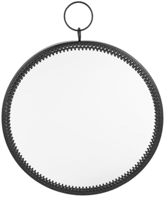 Luxshiny Round Hanging Makeup Mirror with Stylish Frame