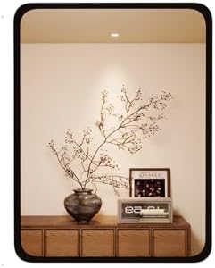 LXP Makeup Mirror with Wooden Frame 40x60cm Wall Mounted