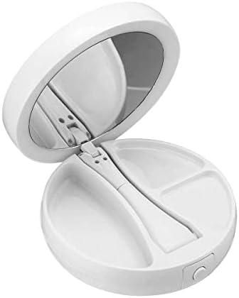 Lighted Vanity Mirror with Charging Cable and Storage