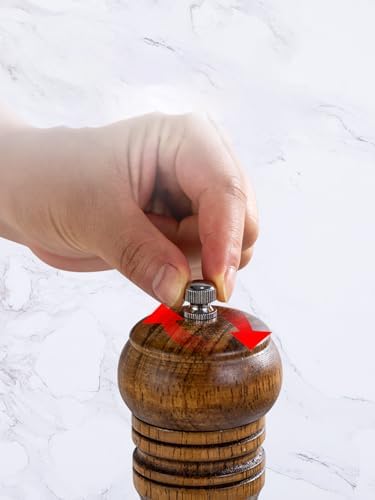 LETSKAB 2 Piece Adjustable Wooden Salt Pepper Mill Set