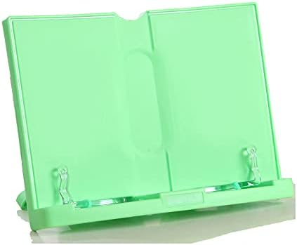 Adjustable Book Stand for Cookbooks and Textbooks - Pink Green