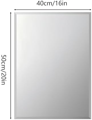 Artloge Frameless Rectangular Wall Mirror 20x16 Inch