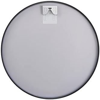 Itrue 30 Inch Round Black Bathroom Mirror with Metal Frame