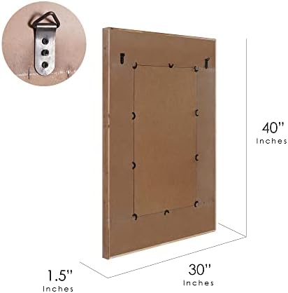 Head West Natural Whitewash Wood Accent Mirror - 30 x 40