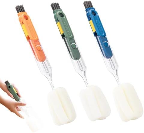 3 PCS 5 in 1 Multifunctional Cleaning Brush Set for Cups and Bottles