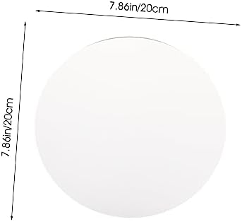 NOLITOY Round Acrylic Vanity Mirror 20cm DIY Decor Wall Mirror