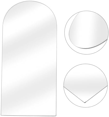ORFOFE Round Pink Acrylic Mirror for Vanity