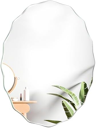 TZUFA Frameless Wavy Bathroom Mirror 36x46cm