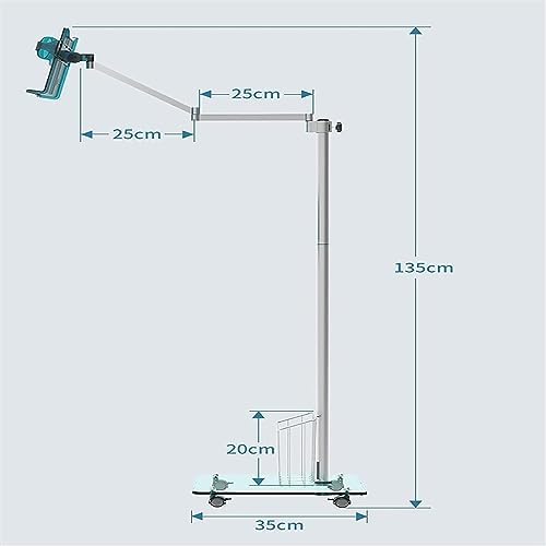 Adjustable Floor-Standing Book Rack with LED Light
