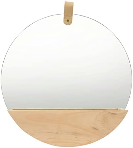 RINDIGOO Wall Mirror with Pinewood Shelf 138 Inch