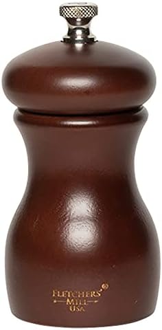 Fletchers Mill Marsala Salt Mill Walnut - 4 Inch Adjustable Grind