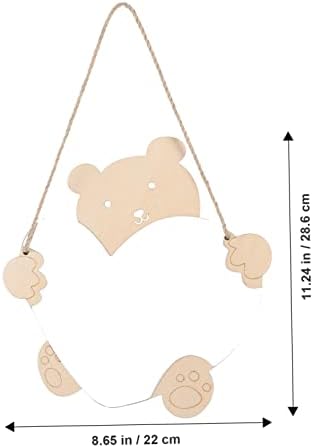 BESPORTBLE Wall Mirror with Bear Decor for Bathroom and Nursery