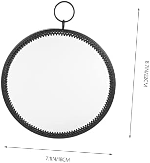 Luxshiny Round Hanging Makeup Mirror with Stylish Frame