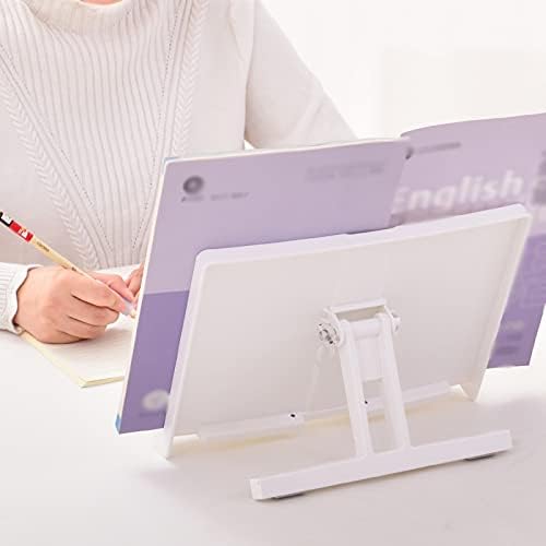 Yuidaaavzz Adjustable Book Stand for Reading and Study Portable Foldable 11x8 Inch Blue