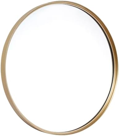 Large Round Wall Mirror with Gold Frame - 275 Vanity Mirror