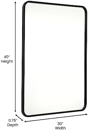Flash Furniture Jada Wall Mirror 40x30 Matte Black