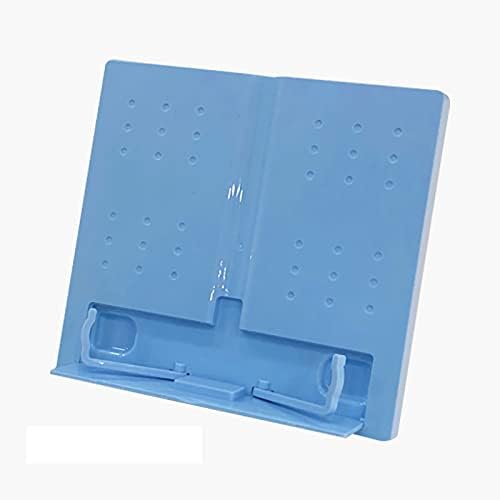 Yuidaaavzz Portable Foldable Book Stand for Cookbooks Tablets and Phones Blue