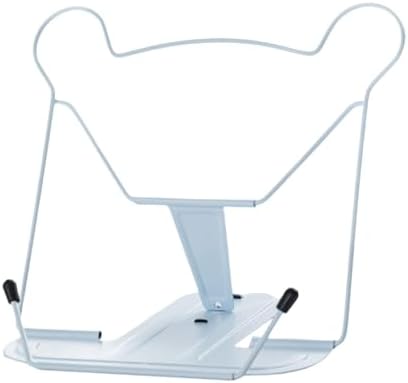 Harayaa Metal Book Stand Portable for Cookbooks and Magazines Blue