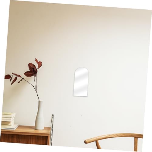 ORFOFE Round Pink Acrylic Mirror for Vanity