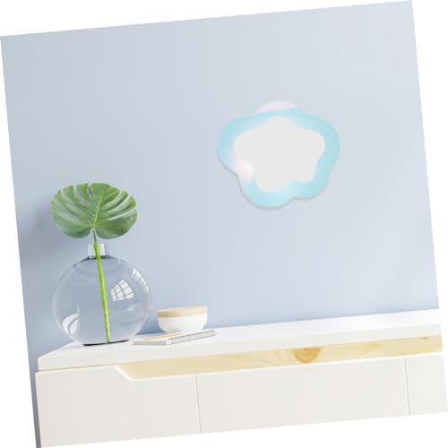 Modern Pink Wavy Cloud Shape Wall Mirror